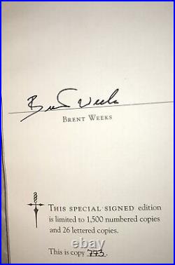 PERFECT SHADOW Brent Weeks -1ST HB SIGNED LTD Subterranean Press