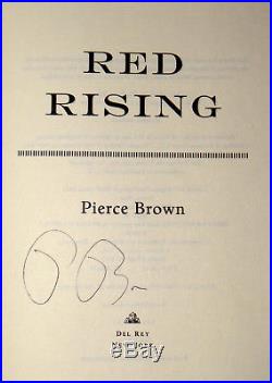 Pierce Brown SIGNED, Red Rising, Book 1, Hardcover, 1st Edition 1st Print NF