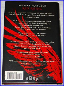 Pierce Brown SIGNED, Red Rising, Book 1, Hardcover, 1st Edition 1st Print NF