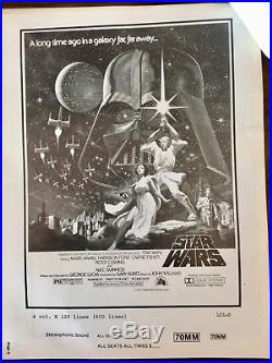 Rare 1976 Star Wars Original Press Kit / Press Book Hildebrandt Poster Art
