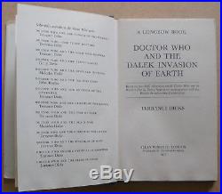 Rare Doctor Who And The Dalek Invasion Of Earth Hardcover Book, Not Ex-library