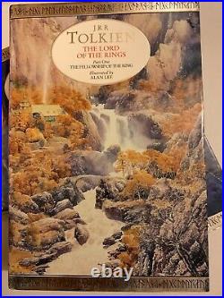Rare JRR Tolkien The Lord Of The Rings Illustrated By Alan Lee 1992 3 Book Set