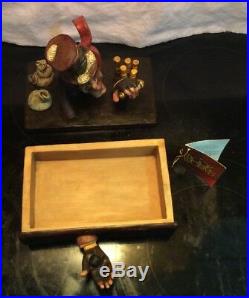 Rare Scrooge Sculpture Book Worms The Penny Whistle Group Figurine Curio Box