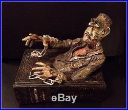Rare Shelley Universal Frankenstein Monster Sculpture Figurine Book Curio Box