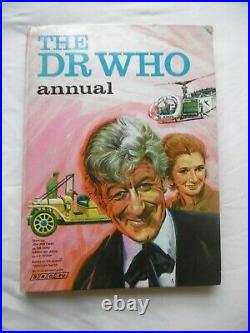Rare UK BBC TV Sci Fi THE DR WHO ANNUAL 1st Jon Pertwee World Distributors