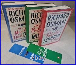 Richard Osman'The Thursday Murder Club'. SIGNED&LINED All 1/1 + 2 B/marks