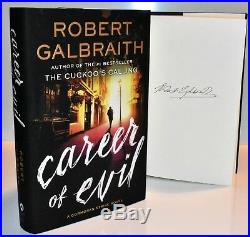 SIGNED 1/1 CAREER OF EVIL Robert Galbraith J. K. Rowling AUTOGRAPHED BOOK +COA HX