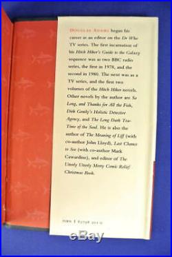 SIGNED BOOK THE HITCH HIKER'S GUIDE TO THE GALAXY Douglas Adams SMALL HCDJ