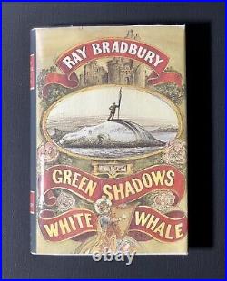 SIGNED Green Shadows White Whale by Ray Bradbury IRELAND 1st Edition Book HCDJ