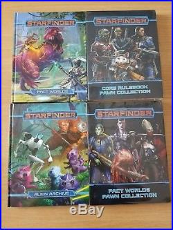 STARFINDER RPG LOT 9 Book Collection Pawn, Pact, Alien 5x Mat Dice Set Card NEW