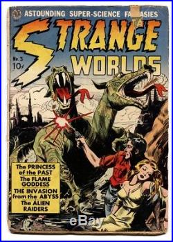 STRANGE WORLDS #3 comic book-FRAZETTA-WOOD-ORLANDO-PRE CODE G