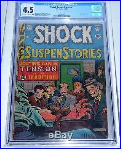 Shock SuspenStories #1 EC Comic CGC Universal Grade 4.5 Electrocution Cover Book