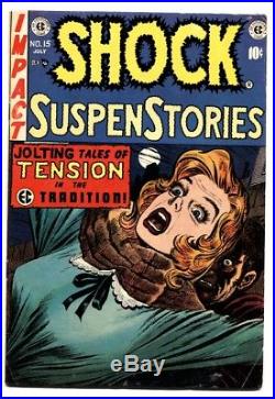 Shock SuspenseStories #15 comic book 1954-EC violent Jack Kamen cover