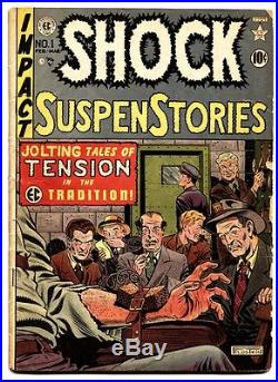 Shock SuspenseStories #1 comic book 1952-EC Classic ELECTRIC CHAIR cover