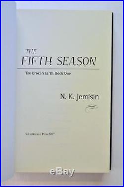 Signed THE FIFTH SEASON NK Jemisin 3 BOOKS Subterranean Press Hugo Award Winner