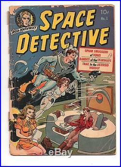 Space Detective #1 1951 WOOD COVER/ART! DRUG (OPIUM) BOOK! Avon Sci-Fi! Fr/G 1.5