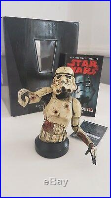 Star Wars Death Trooper 6.5 collectible mini bust and book #80078 2010