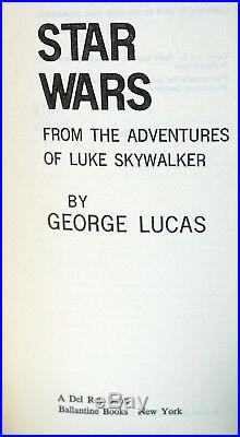Star Wars First Edition George Lucas Rare 1st Printing Book 1976 Jedi S27