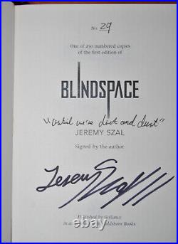 Stormblood & Blindspace by Jeremy Szal SIGNED GOLDSBORO MATCHED No. Duology HB