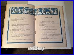 THE 1st WORLD Science Fiction Convention Program Book 1939 Rare in near fine