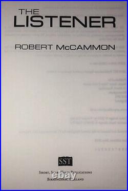 THE LISTENER Robert McCammon Signed, Limited, 1ST UK HB Subterranean Press