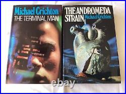 The Andromeda Strain 1969 & The Terminal man, Michael Crichton UK first editions