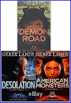 The Demon Road Trilogy Derek Landy 3 Books Collection Set (1-3) American Monster