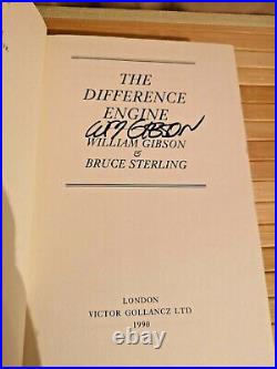 The Difference Engine by William Gibson SIGNED 1990 UK 1/1 HB Gollancz