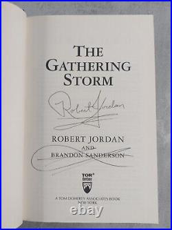 The Gathering Storm by Brandon Sanderson, Robert Jordan Auto penned and SIGNED