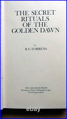 The Golden Dawn by R. G Torrens. Vintage Book Aquarian Press First Edition 1969