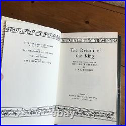 The LORD of the RINGS TRILOGY By Tolkien 1974 Rev 2nd Ed HB Allen & Unwin RARE