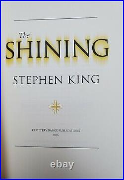 The Shining by Stephen King Cemetery Dance Gift Edition Book with Slipcase 2016