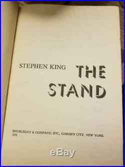 The Stand by Stephen King 1978 TRUE 1st Edition 1st Print Code T39 HB DJ G/VGC