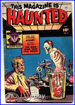This Magazine Is Haunted #7 rare DOUBLE COVER 1951-Fawcett-comic book