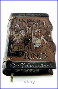 Tolkien Lord Of The Rings Unique Deluxe Leather Hand Crafted Cover Book