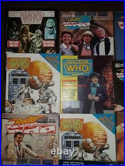 Vintage Doctor Who Magazine & Book Lot of 28