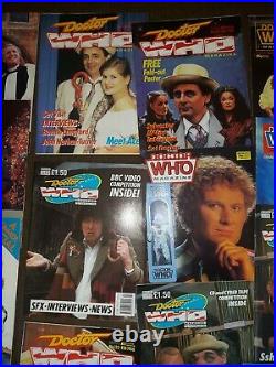 Vintage Doctor Who Magazine & Book Lot of 28