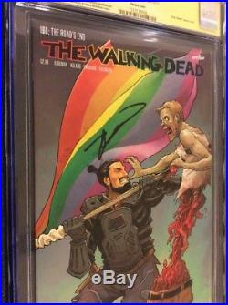 WALKING DEAD #168 Comic Book CGC 9.6 SIGNED Robert KIRKMAN Gay Pride Variant Cvr
