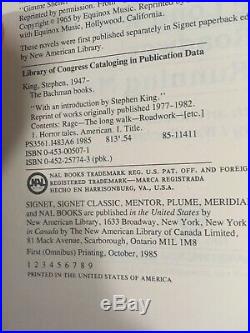 WOW! Stephen King The Bachman Books TRUE First Edition $19.95 NAL (NEAR FINE)