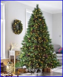 WeRChristmas Pre-Lit Portland Spruce Christmas Tree with 700 Chasing Warm LED